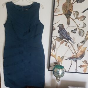 Adrianna Papell Teal Mini Dress